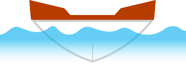 V-shaped Hull Shape - V-hull (650x226), Png Download