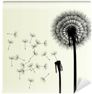 Fotomural Estándar Blow Dandelion V - Illustration (400x400), Png Download