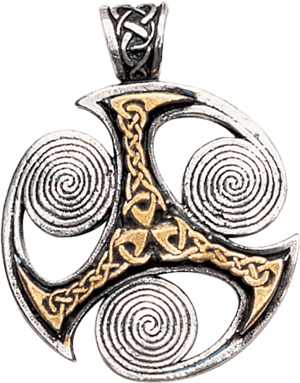 Triskelion Spirals Necklace - "triskelion Spirals Necklace" (555x555), Png Download