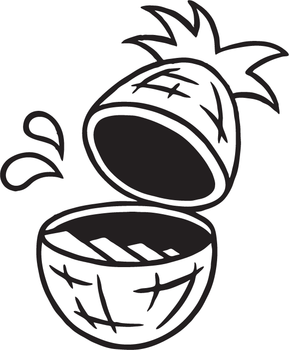 Sugar East Pineapple - Animation (579x701), Png Download