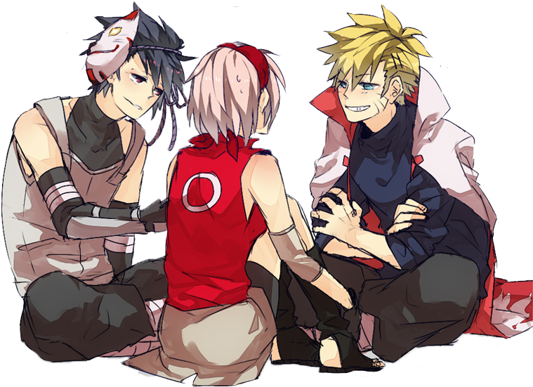 Sasuke And Sakura // Blossomedsakuraflower And Tama - Sasuke X Sakura Anbu (780x900), Png Download