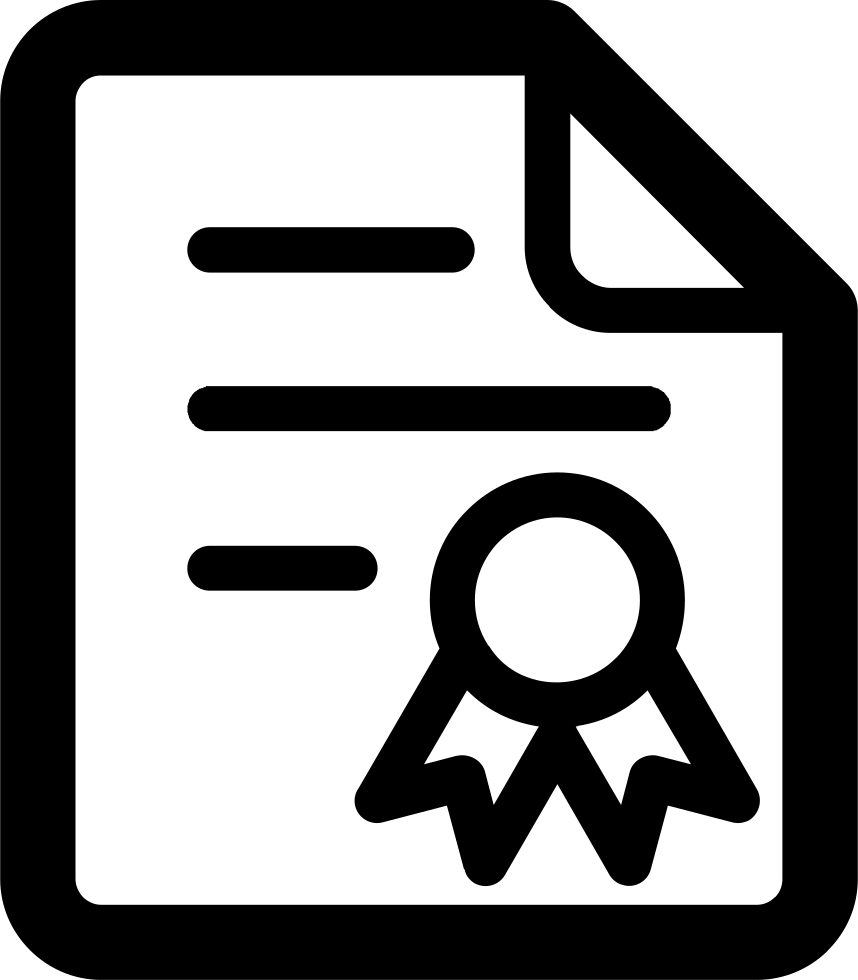 Certificate Free Icon - Download Certificate Icon Png (858x980), Png Download