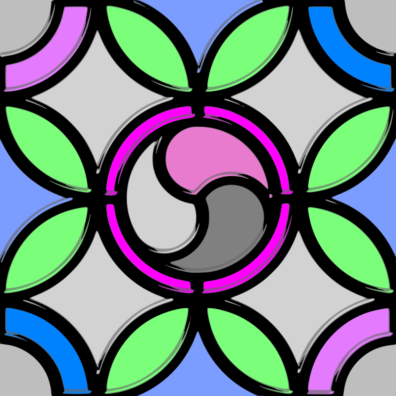 Free Leaded Glass Triskell Color - Stained Glass Clipart (800x800), Png Download