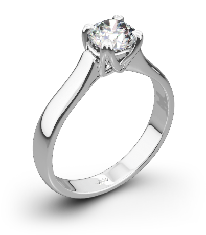 W-prong Solitaire Engagement Ring - Engagement Ring Solitaire (500x500), Png Download
