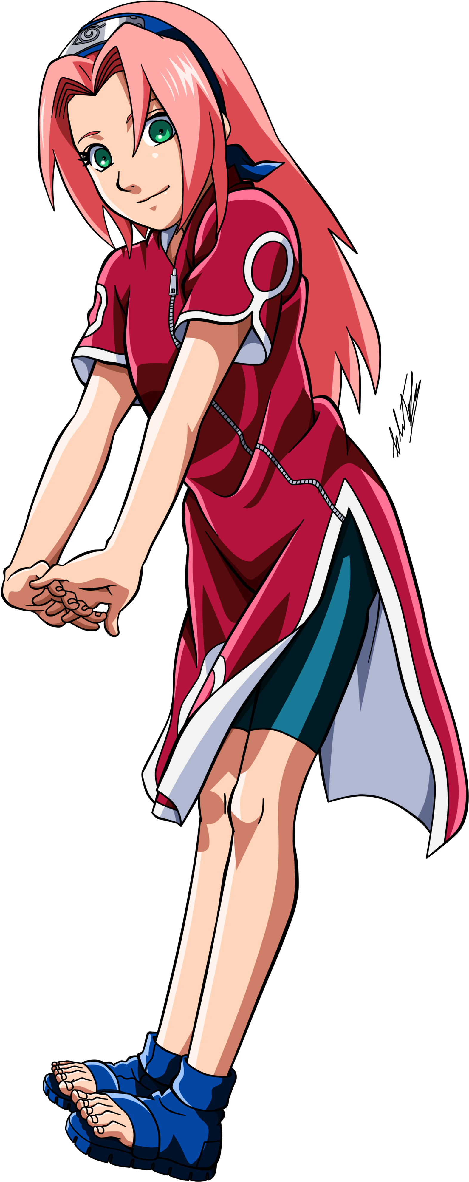 Sorted Linda Harris - Sakura Haruno Long Hair (1600x3967), Png Download