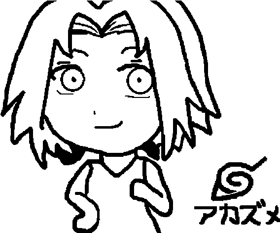 Sakura Haruno Small Coloring Page - Para Desenhar Sakura Haruno (600x470), Png Download