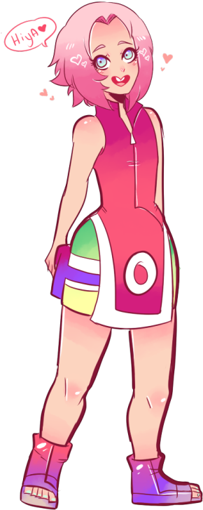 -sakura Haruno, Age 13 And An Active Member Of Team - Cherry Blossom (351x750), Png Download