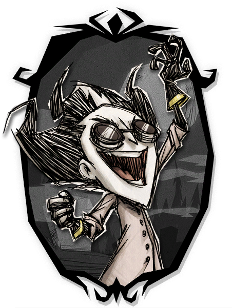 Wilson Mad Scientist Portrait - Don T Starve Winona (491x654), Png Download