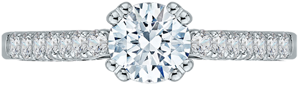 Promezza 14 K White Gold Promezza Engagement Ring - Tacori Ht254625rd8 Pave Diamond Engagement Ring In (800x800), Png Download