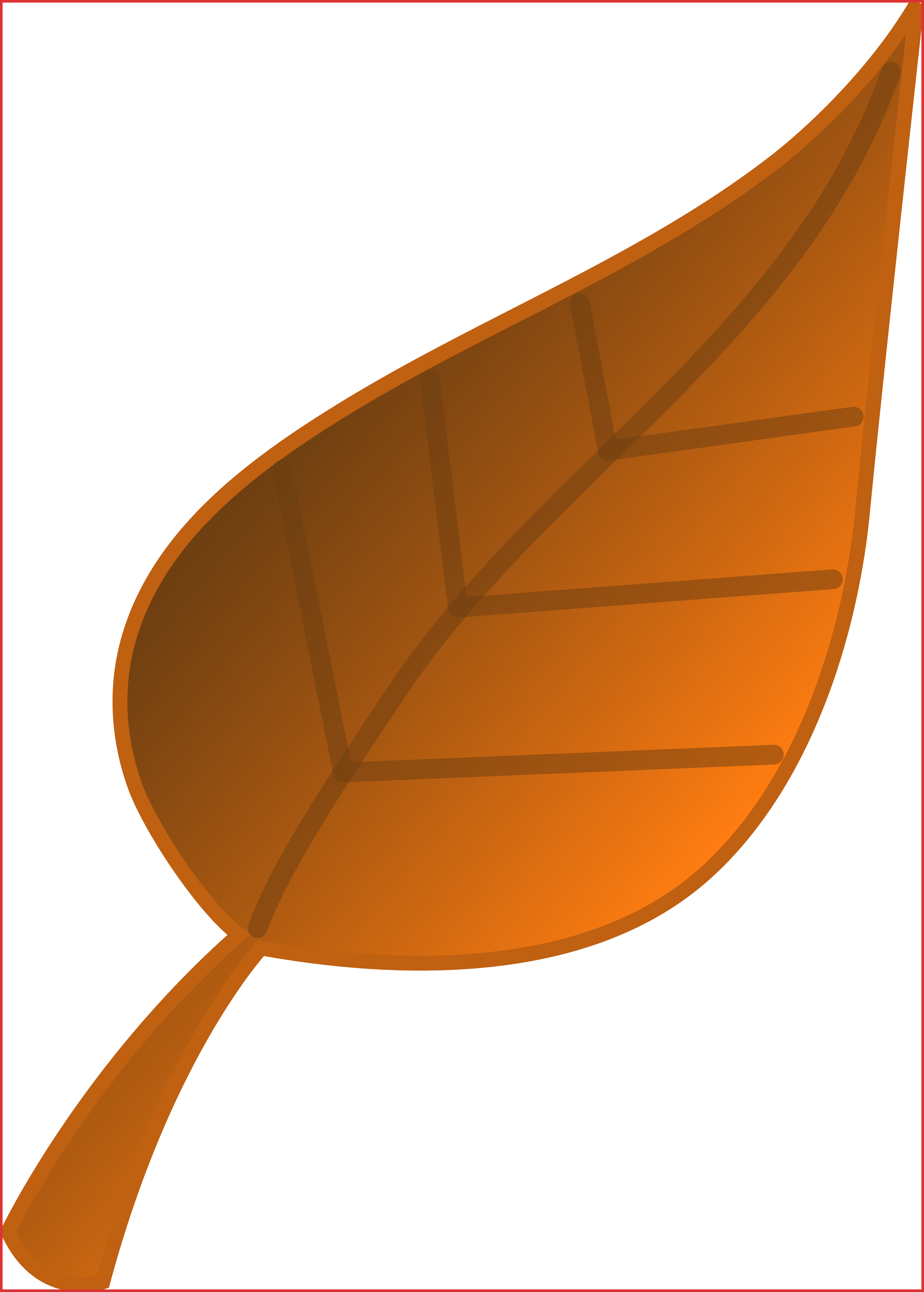 Lovely Fall Leaf Border Resume Pdf - Brown Leaf Clip Art (2504x3500), Png Download