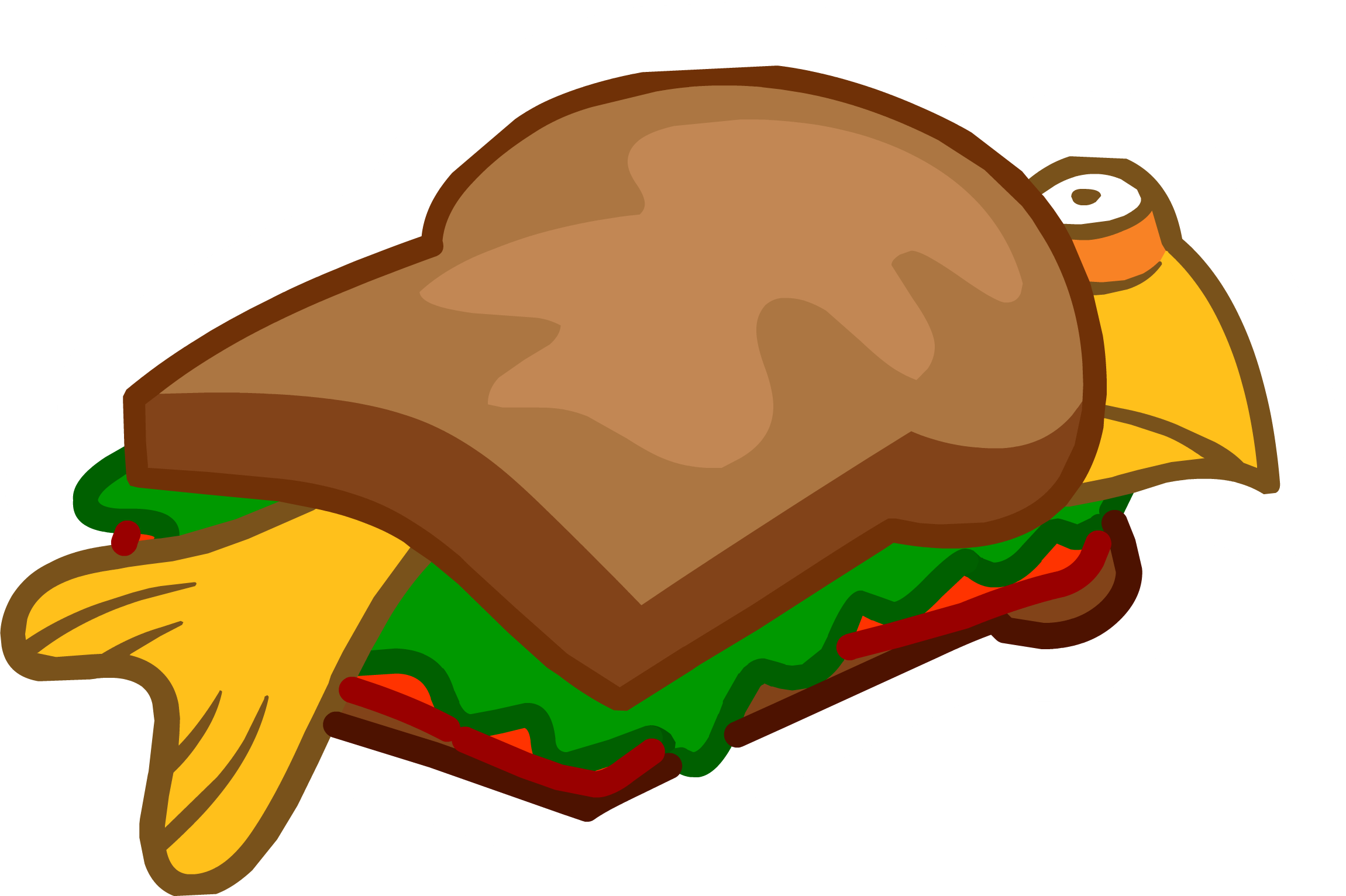 Sandwich Pin - Png - Sandwich (2301x1532), Png Download