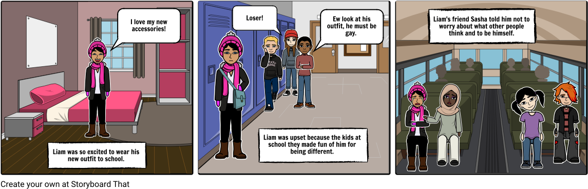 Liam's New Outfit - Cartoon (1164x385), Png Download