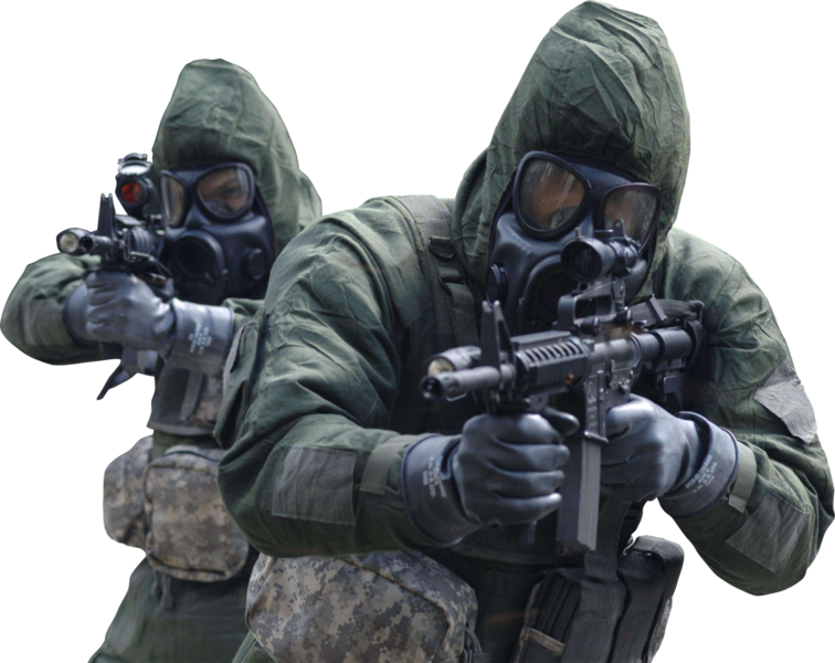 Share This Image - 2 Soldiers With Guns (756x600), Png Download