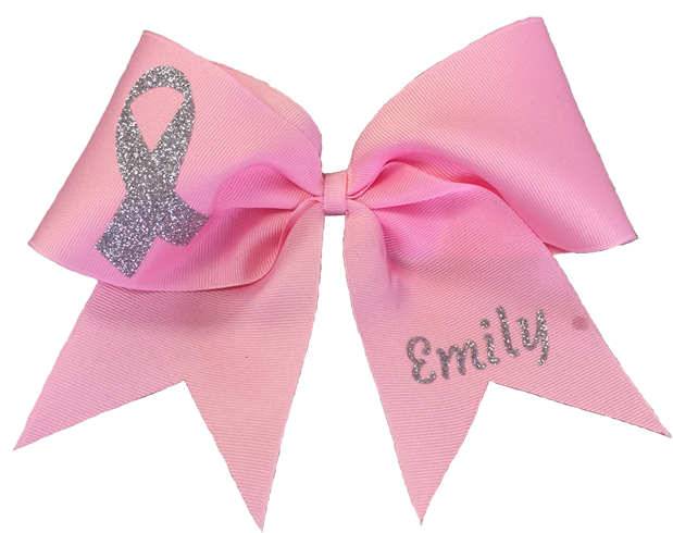 Larger Photo Email A Friend - Breast Cancer Cheer Bows (629x500), Png Download