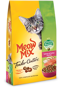 Meow - Meow Mix Tender Centers Cat Food, Salmon (370x370), Png Download