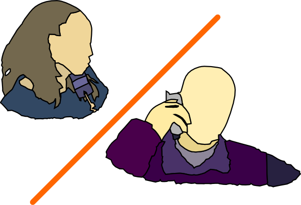 How To Set Use Man Lady Talking On The Phone Icon Png - 2 People Talking On The Phone (600x409), Png Download