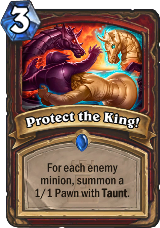 Protect The King Card - Hearthstone Protect The King (567x811), Png Download
