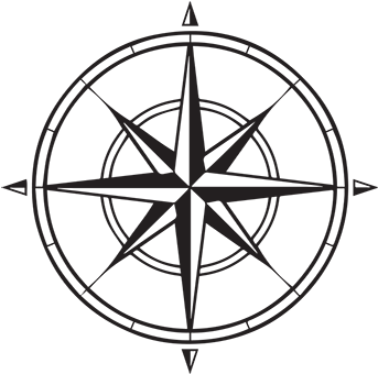 Icon - Map Compass Png (360x355), Png Download