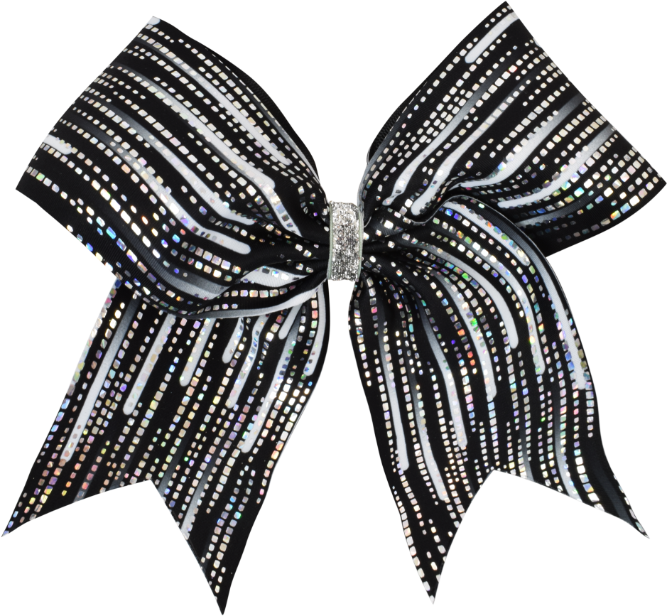 Download White Cascade I Love Cheer® Hair Bow PNG Image with No