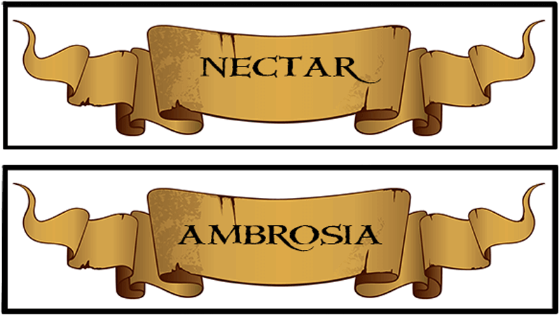 Percy Jackson Printable - Percy Jackson Ambrosia Label (800x493), Png Download