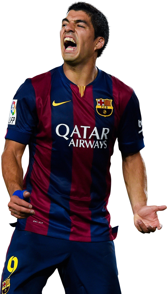 Luis Suarez - Andres Iniesta Front Autographed Barcelona Home Shirt (557x982), Png Download