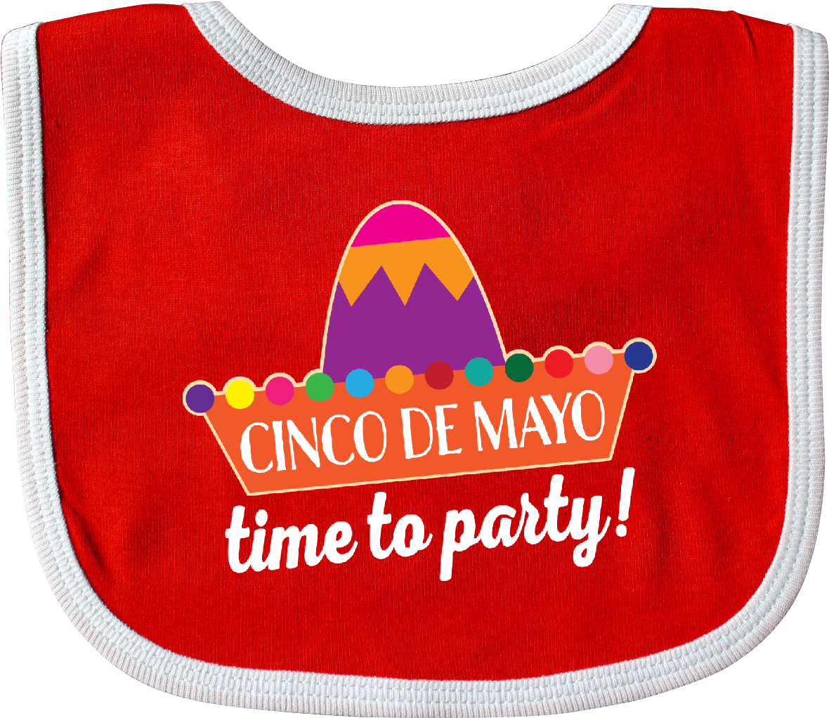 Cinco De Mayo Fiesta Sombrero Hat Baby Bib Red And - May 5 (1200x1200), Png Download