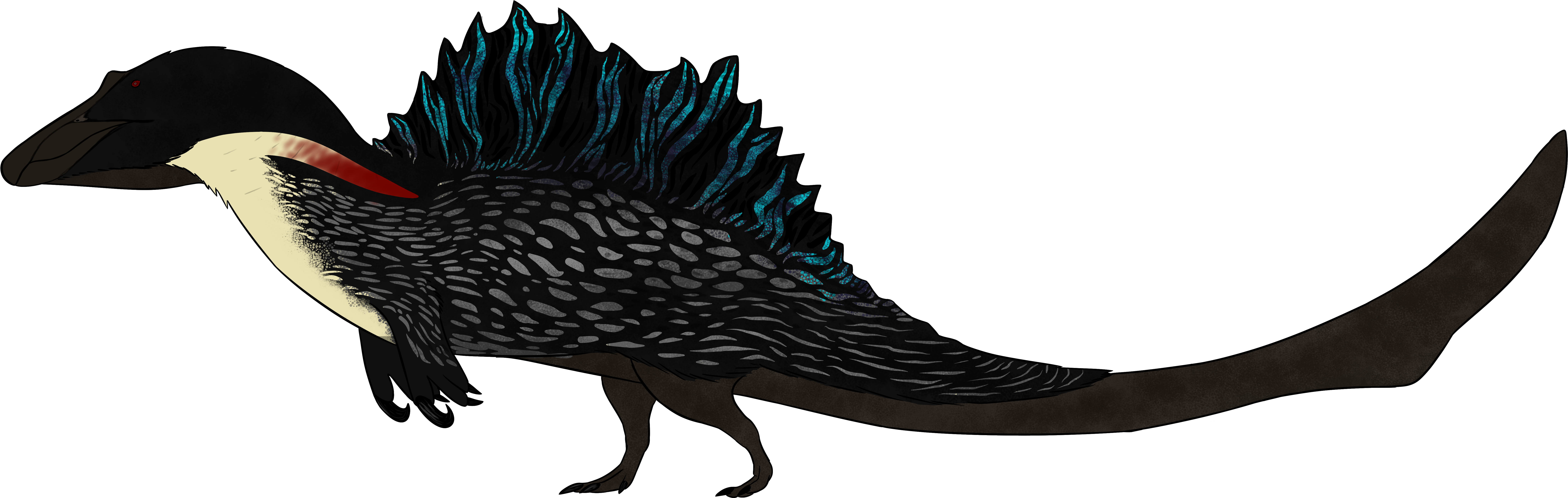 Among The Largest Carnivorous Dinosaurs Of All, Spinosaurus - Bahariya Formation Fish (9000x3163), Png Download
