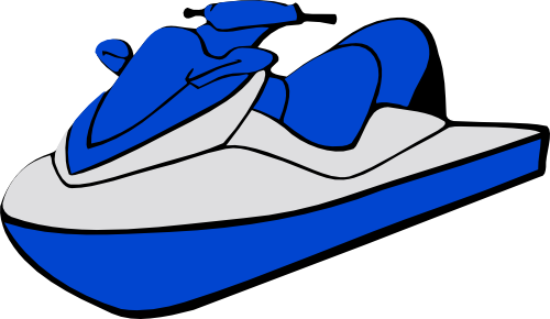 Clip Art Jet Ski (500x290), Png Download
