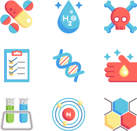 Chemistry Icon Set Png (600x564), Png Download