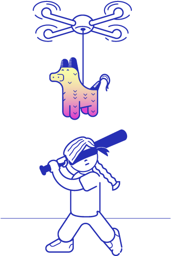 Drone Pinata2 - Cartoon (800x600), Png Download