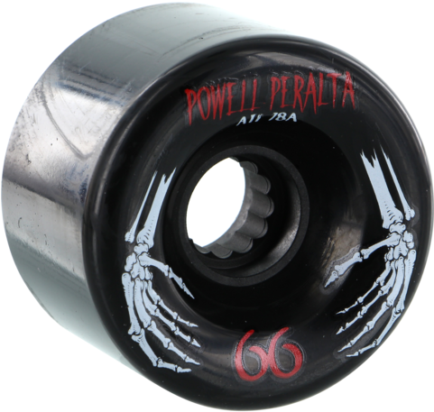 Powell Peralta Atf 66mm 78a Black Skeleton Hands Longboard - Powell Peralta Atf 66mm 78a Black Skeleton Hands (480x480), Png Download