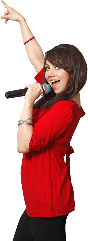 1 - 2 - - Singer With Microphone (288x789), Png Download