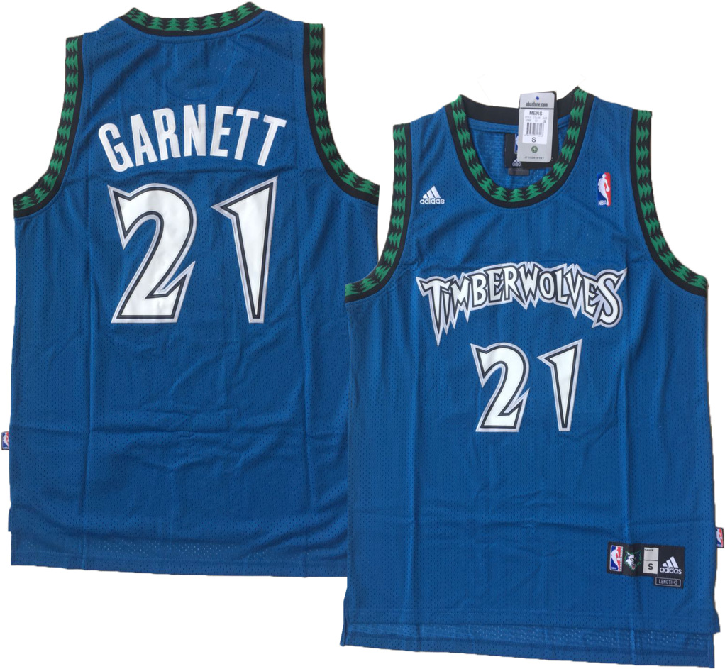 Blue Minnesota "garnett" - Nba Minnesota Timberwolves Kevin Garnett Throwback (1200x1200), Png Download