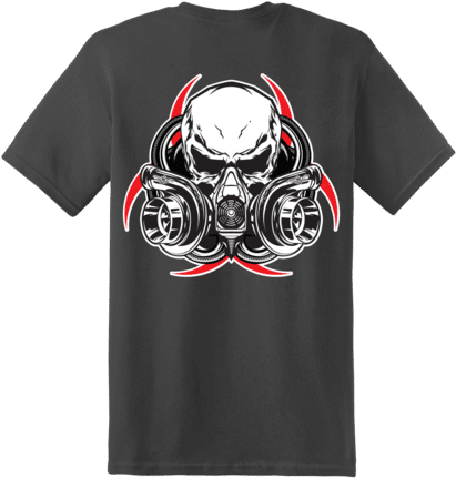 Skull With Turbo Gas Mask (418x480), Png Download