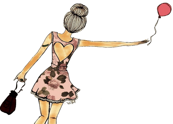 Vintage Girl Drawing Png - Girl Drawing With Quotes (569x409), Png Download