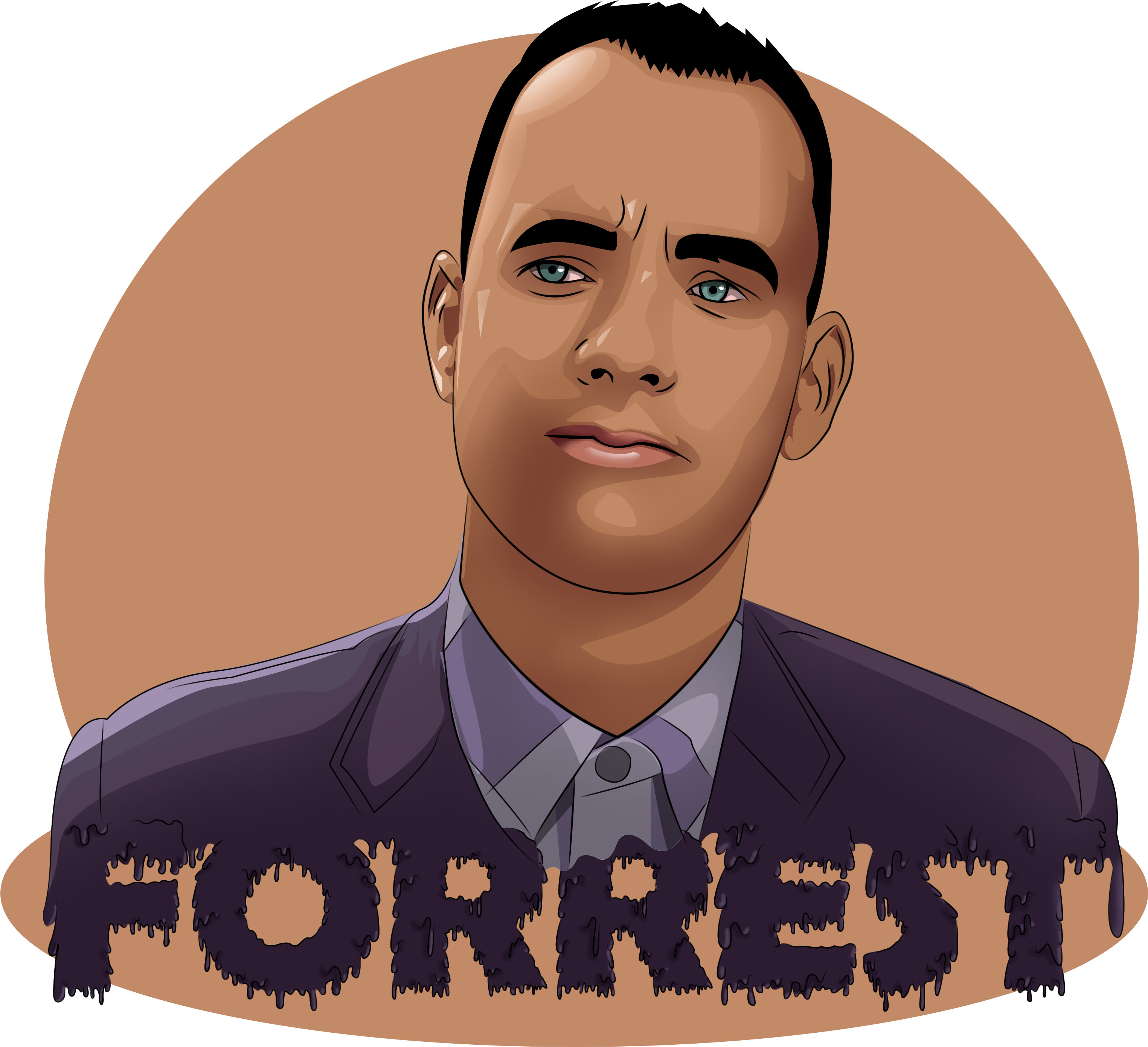Forrestgump - Forrest Gump Psd (3370x3370), Png Download