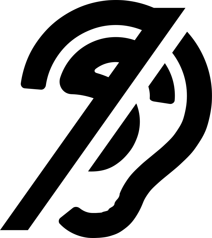 Png File Svg - Deaf Logo Vector (872x980), Png Download