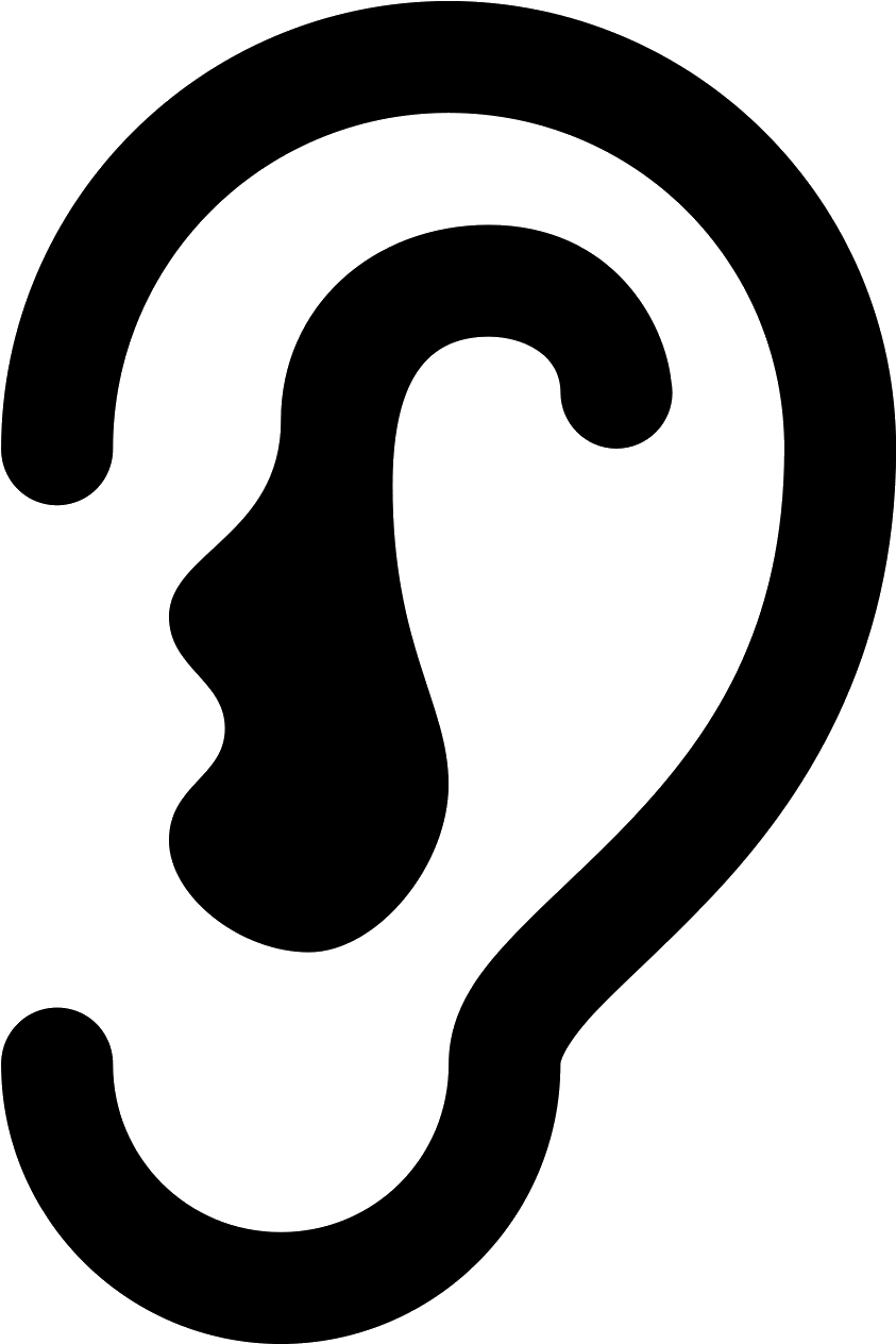 This Is A Basic Image Of The Human Ear - Icon (1600x1600), Png Download