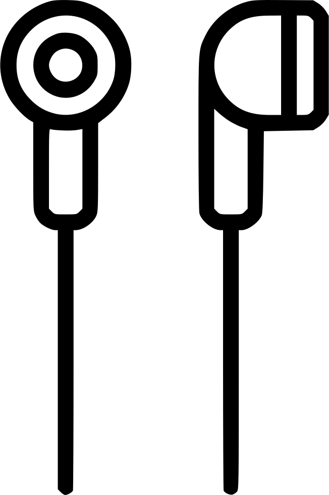Headphones Ear Plug In Audio Music Sound Comments - Earbuds Symbol (652x980), Png Download
