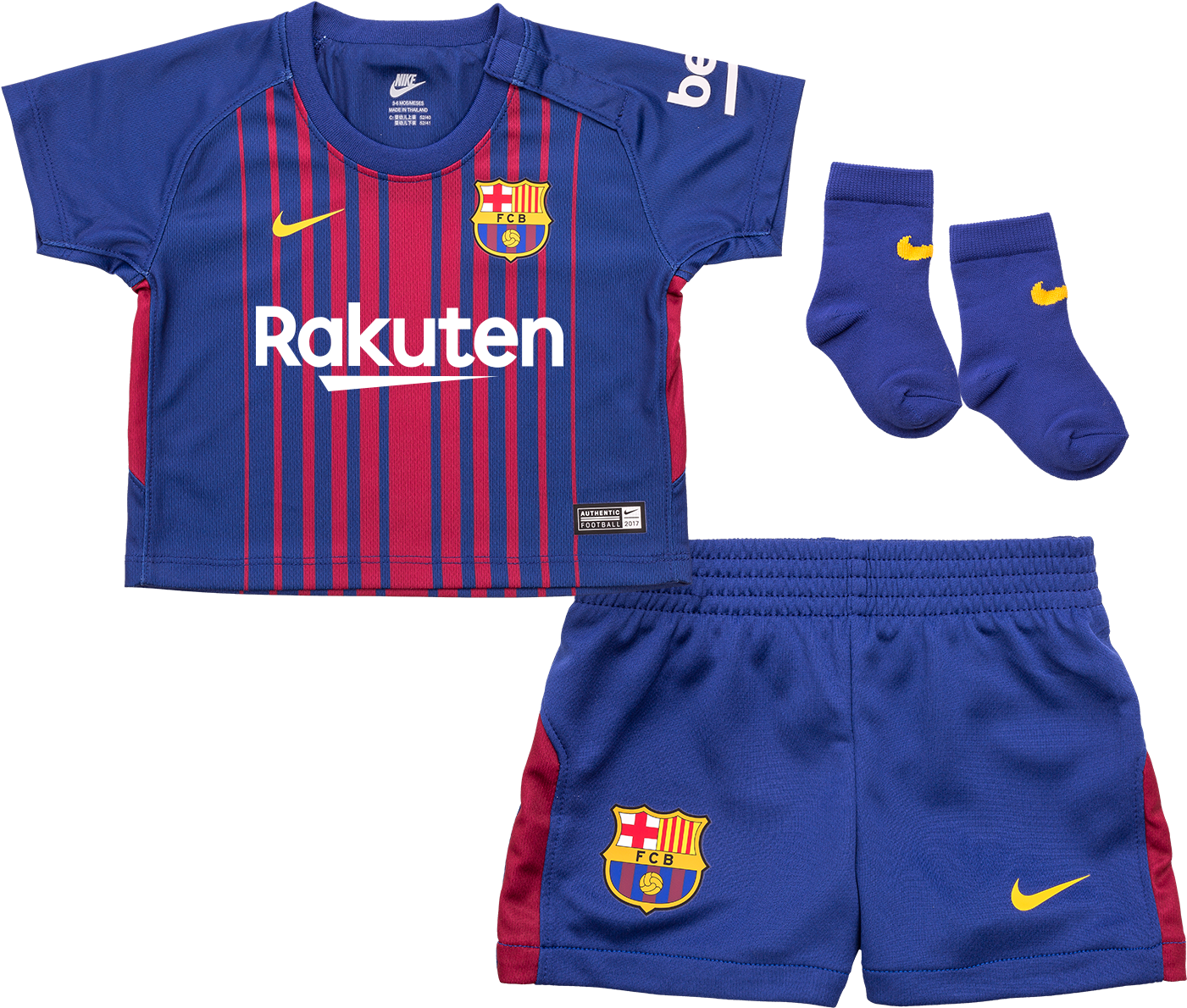 Fc Barcelona Home Mini Kit 2017/18 - Fc Barcelona Baby Kit (1600x1600), Png Download
