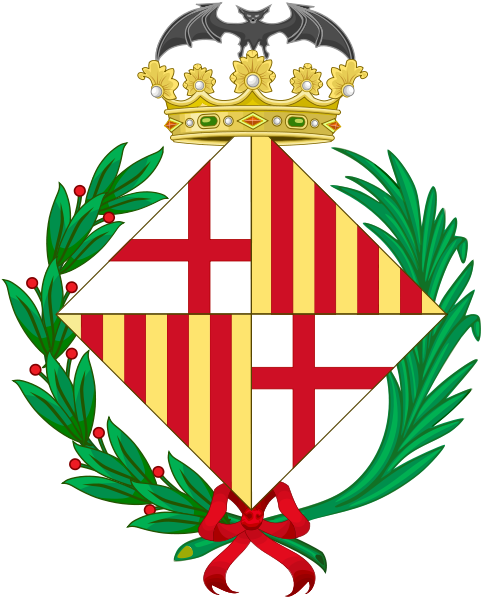 Coat Of Arms Of Barcelona - Coat Of Arms Of Manila (490x600), Png Download