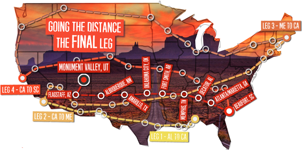 The Final Leg Map - Forrest Gump (1000x504), Png Download