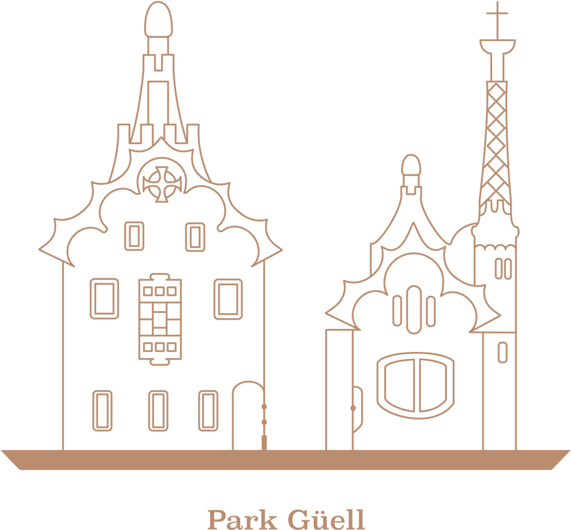 Park Güell Icon Architecture Gaudi Icon Design Vector - Park Güell (1600x1200), Png Download
