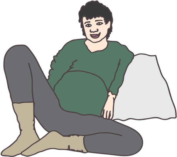 6 Pregnant People Illustration Set • Basic Use (1000x1000), Png Download