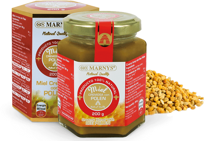 Creamy Honey With Bee Pollen (768x768), Png Download