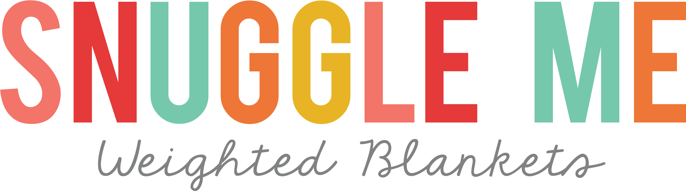 Snuggle Me Weighted Blankets - Graphic Design (2400x682), Png Download