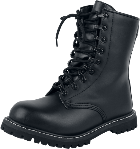 Combat Boots Men Boot Black Leather Shaft Height - Vagabond Grace Schnür Stiefeletten (500x500), Png Download