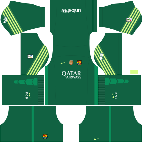 Kit Barcelona Dls16 Uniforme Goleiro Casa 15 - Dream League Soccer Kit Do Psg (490x490), Png Download