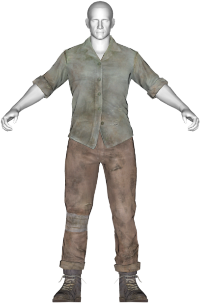 Green Shirt And Combat Boots - The Vault (1200x756), Png Download