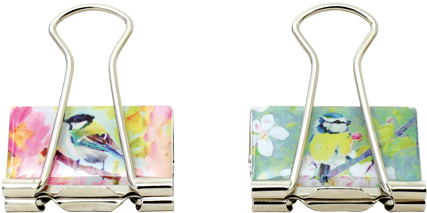 Set Of 6 Binder Clips - Design (600x600), Png Download